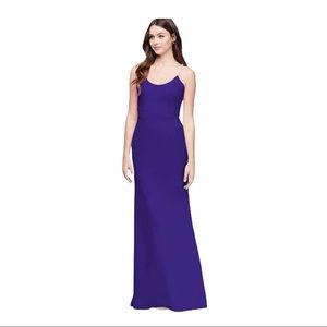 🌟NWT🌟 Chiffon Sheath Gown with Crystal Straps
